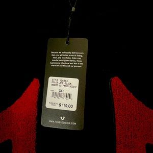 True religion black men’s hooded jogger set sz 2 xl will not sale separately